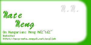 mate meng business card